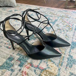 Nine West T-Strap Ankle Wrap Pump